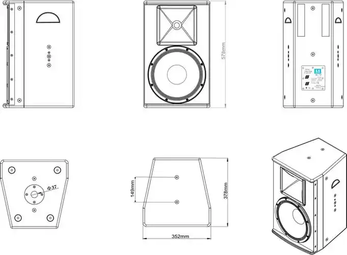 5s德国之声音响hx122路全频多用途全频扬声器音箱
