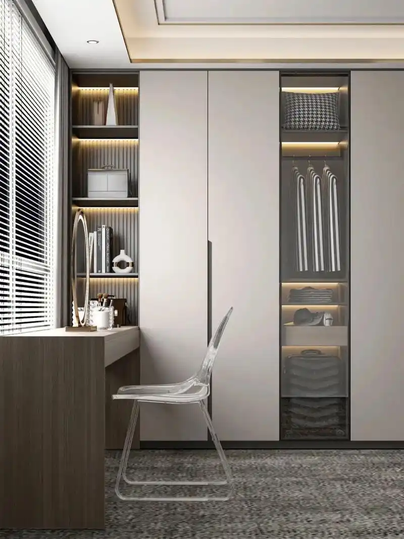 现代轻奢风格衣柜定制设计|深圳全屋定制.