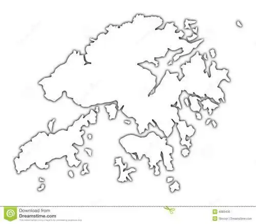 香港地形简笔画图