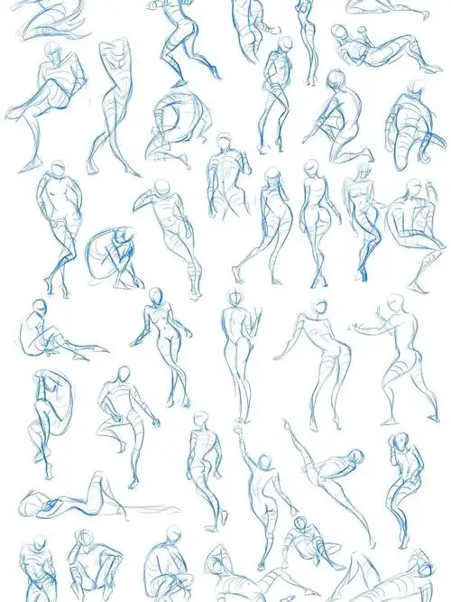 人物动态线稿的绘画 - 简书