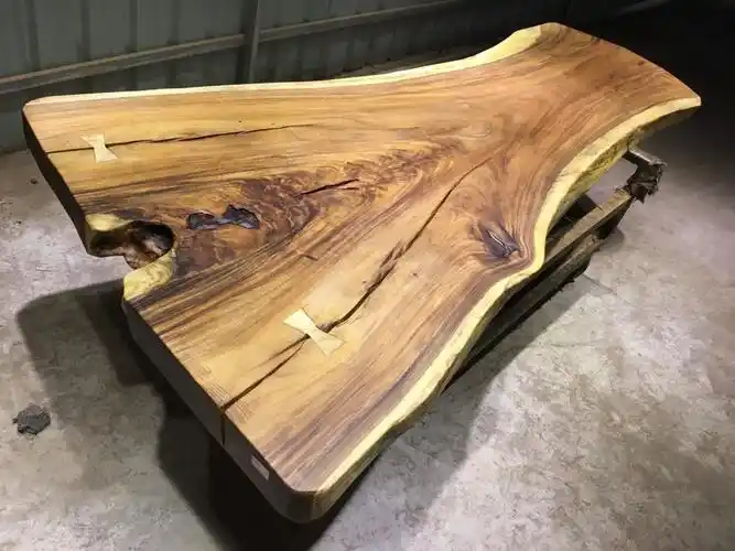 琥珀木原木实木大板茶台办公会议桌大班台餐桌271851