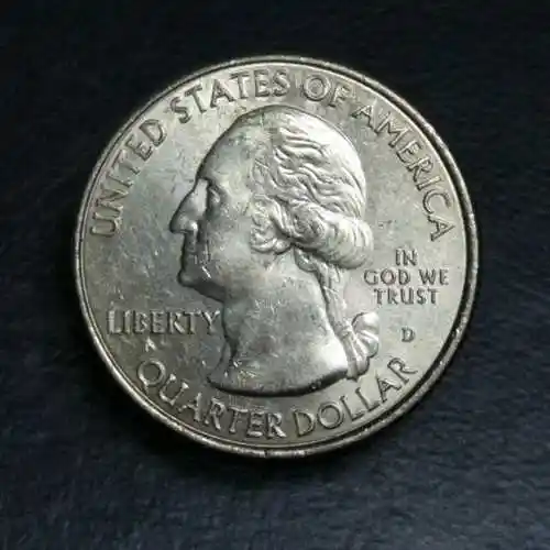 0元起拍,2015年美国25美分纪念币.萨拉托加国