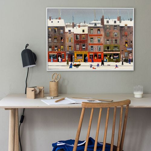 法国城市景观街景建筑装饰画芯水彩插画客厅画心餐厅卧室挂画心