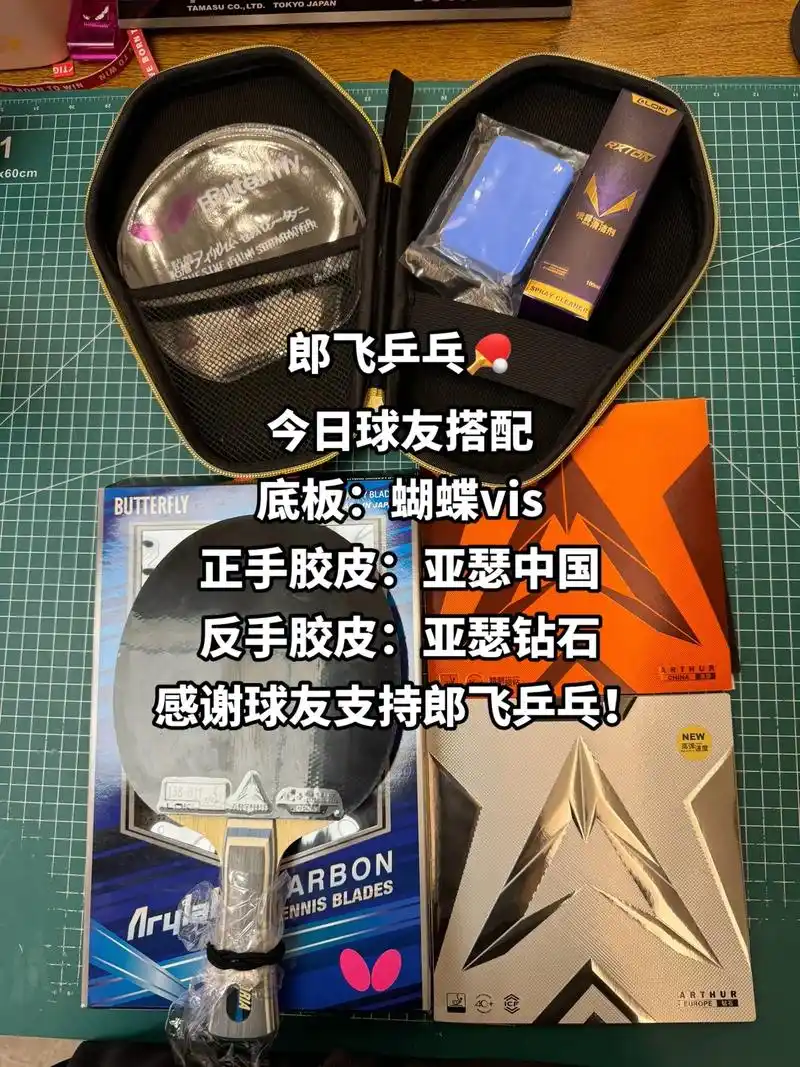 蝴蝶vis底板 郎飞乒乓diy搭配.今日球友搭配  底板:蝴 - 抖音