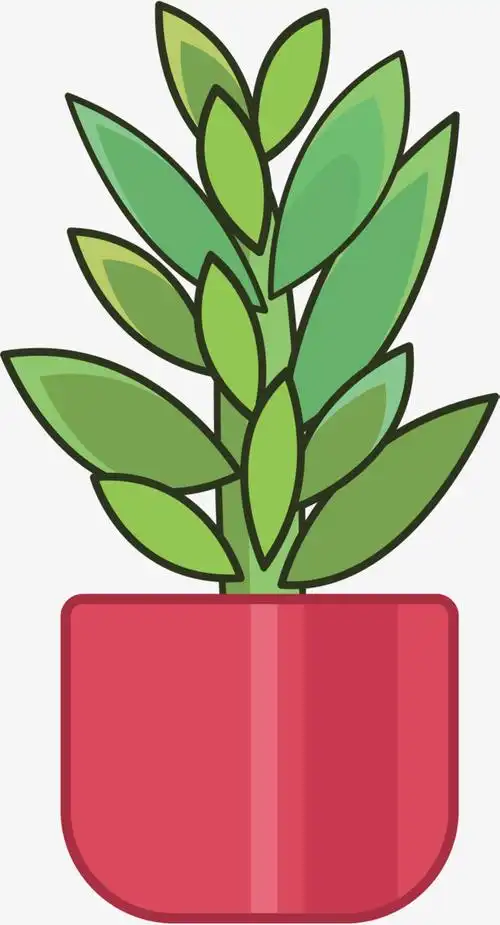 茂盛的卡通矢量绿植