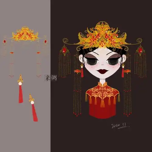 分享一组凤冠新娘