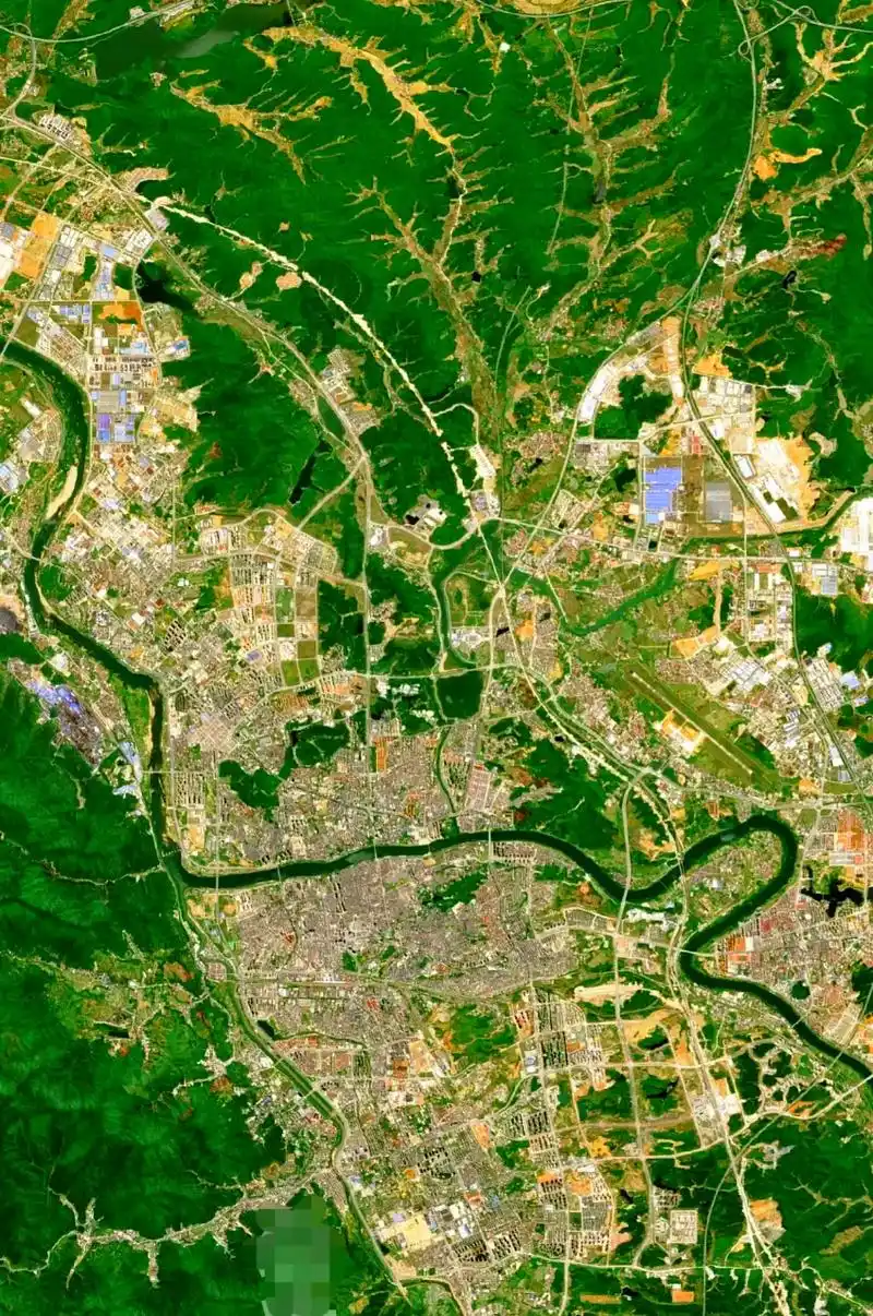 江西省景德镇市最新卫星图(5) 2023年5月拍摄的卫星影像图片,江西省