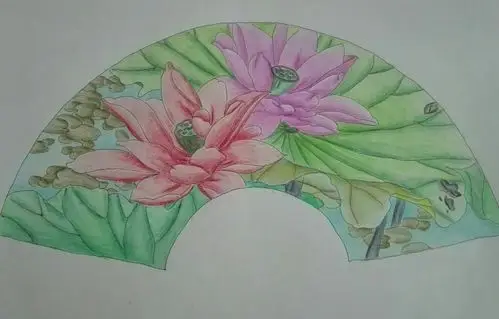 彩铅扇面系列