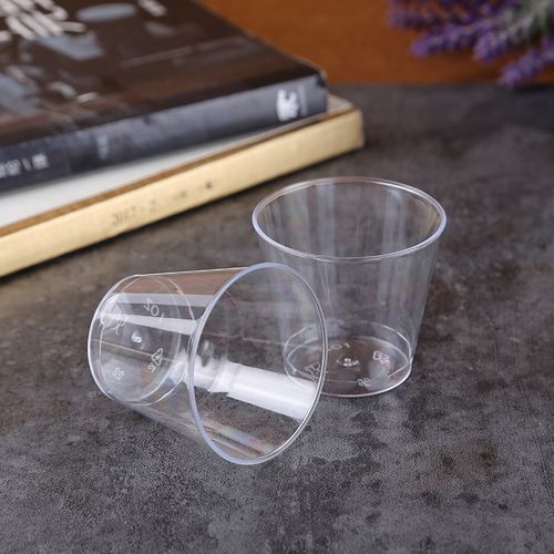 一次性试吃小号30毫升一口杯小白酒杯喜庆酒杯加厚硬塑料一次性杯