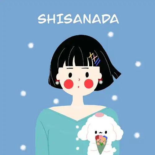 原创插画头像|短发女生和狗狗