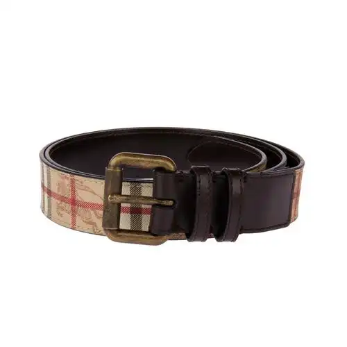 burberry(博柏利)#经典骑士格纹pvc腰带 100