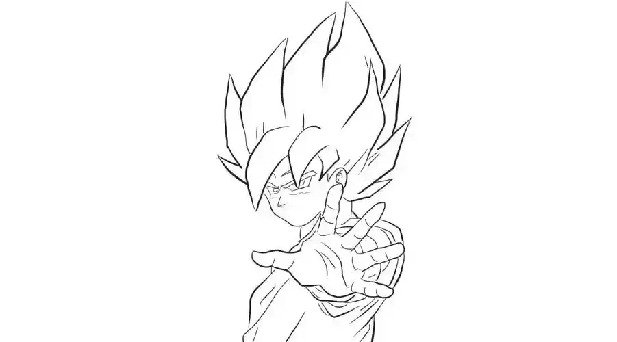 七龙珠超级赛亚人孙悟空儿童亲子简笔画