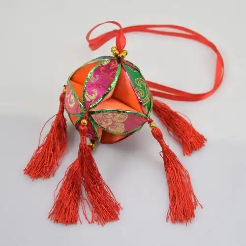 民族风广西壮族纯手工制作绣球8公分 旅游纪念品工艺品批发