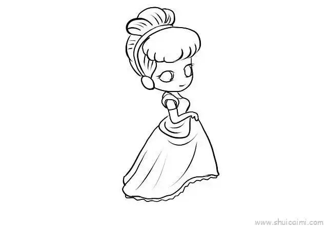 灰姑娘儿童画怎么画 灰姑娘简笔画简单