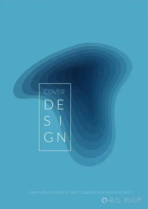 封面设计. 具有不同颜色渐变形状的背景