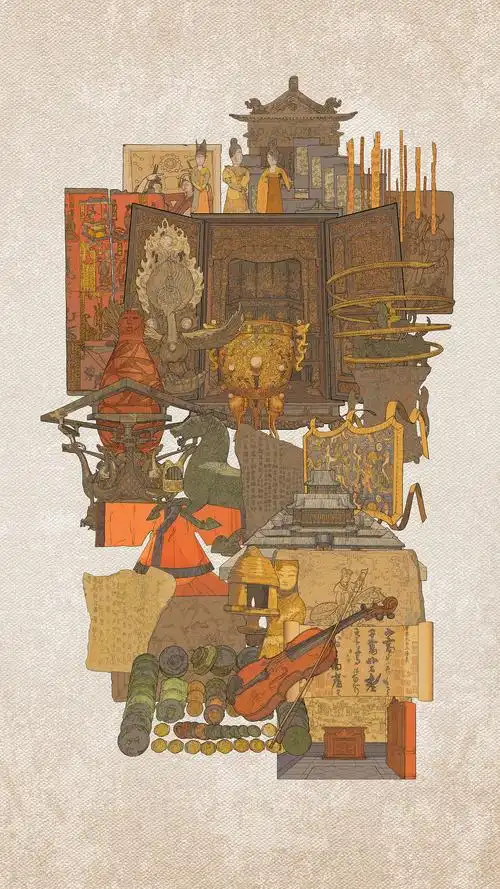 国家宝藏手绘文物整合