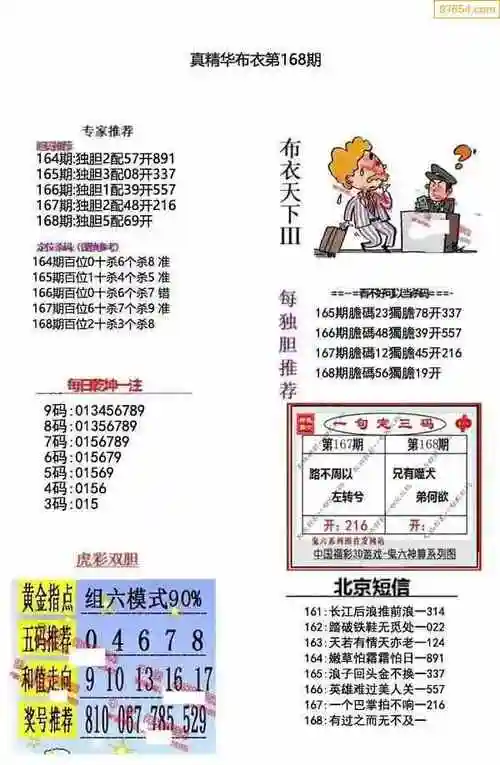 23年168期3d布衣图库图谜版总汇