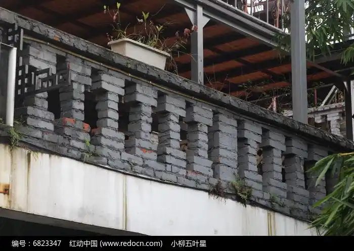 砖砌走廊护栏高清图片下载_红动中国