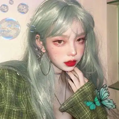 顾十二:系列女头73彩色的头发像_女生头像_我要个性网