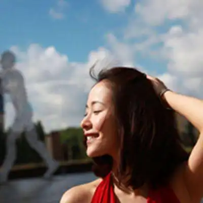 微笑头像女阳光