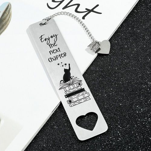 不锈钢刻字书签猫咪读书爱好者教师节学生礼物创意文创礼物
