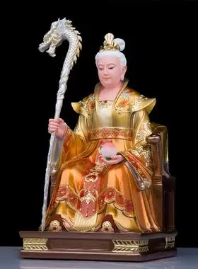 树脂泰山奶奶珍珠彩神像碧霞元君