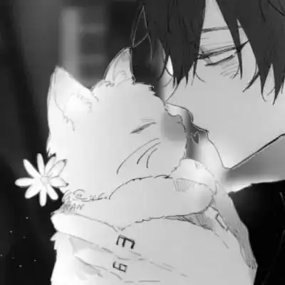 动漫帅哥头像黑白图片