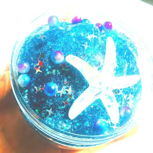 海洋史莱姆slime水晶泥梦幻海洋海星泥戳戳鼻涕泥棉花泥戳戳泥