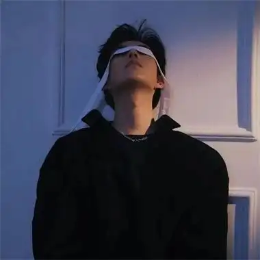 男生头像冷酷帅气侧脸黑白