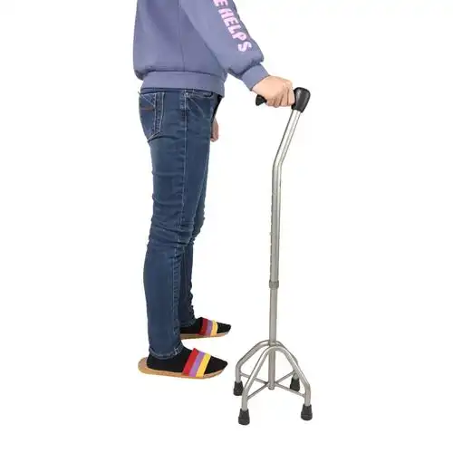 善行者老人拐杖四脚老年人防滑轻便医疗用手手杖拐杖助行