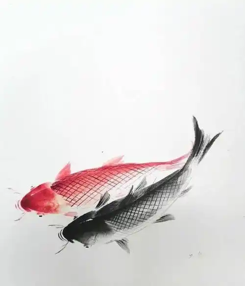 【国画教程】写意《春江鱼乐》_鲤鱼_身体_绘画