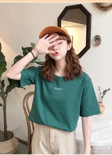 韩版宽松短袖t恤女衫潮白色闺蜜cec半袖上衣女人穿尚新季抖音网红同款