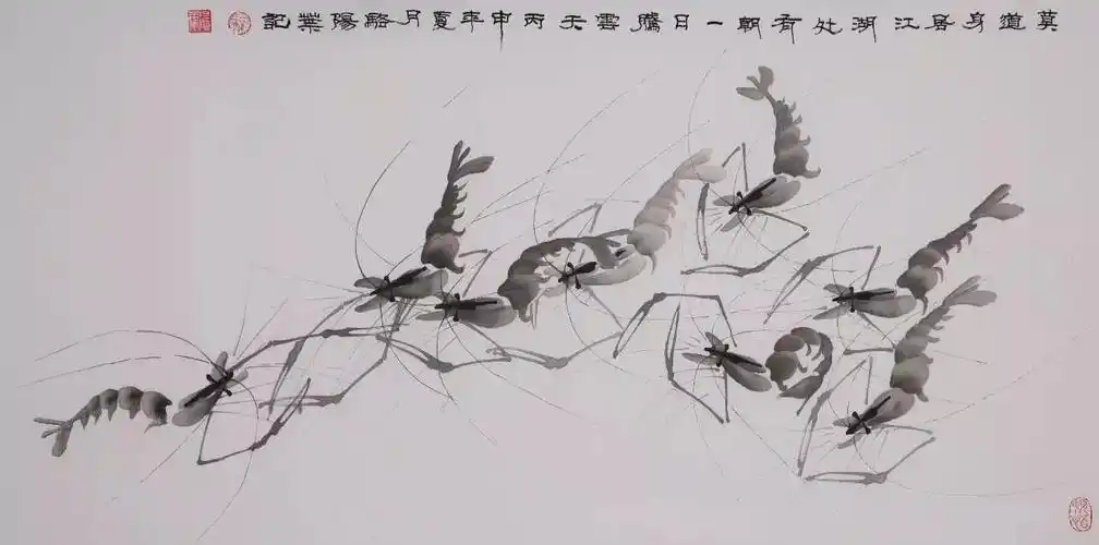 仁化有位酷爱画虾的大师~(附绘画视频)