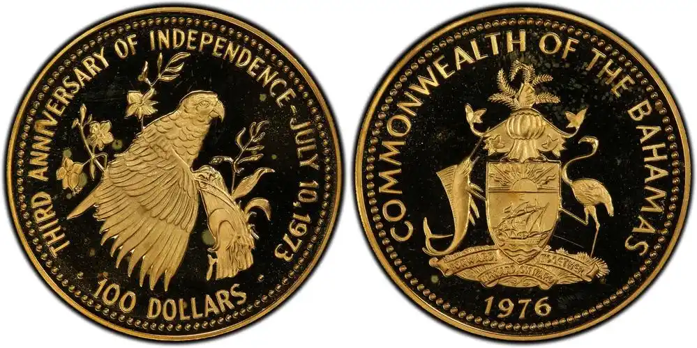 1976 $100 2nd ann. independence, dc (精制)