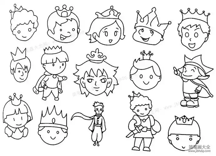 王子简笔画大全及画法步骤