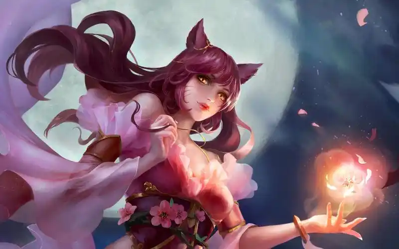 英雄联盟灵魂莲华阿狸你们好可爱的小灵魂们