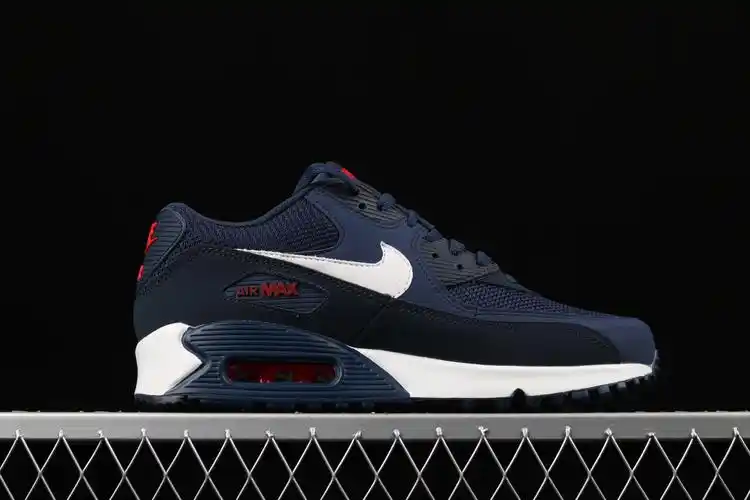 nike air max 90 essential 耐克蓝红配色气垫跑步鞋 aj1285-403