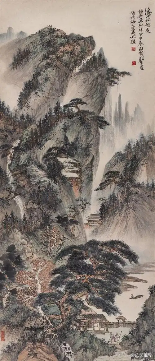 名家画山水,讲究江山平远中