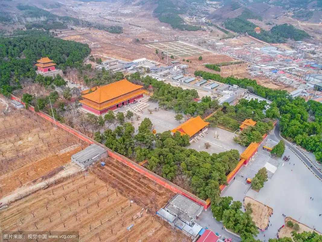 航拍北京明十三陵长陵