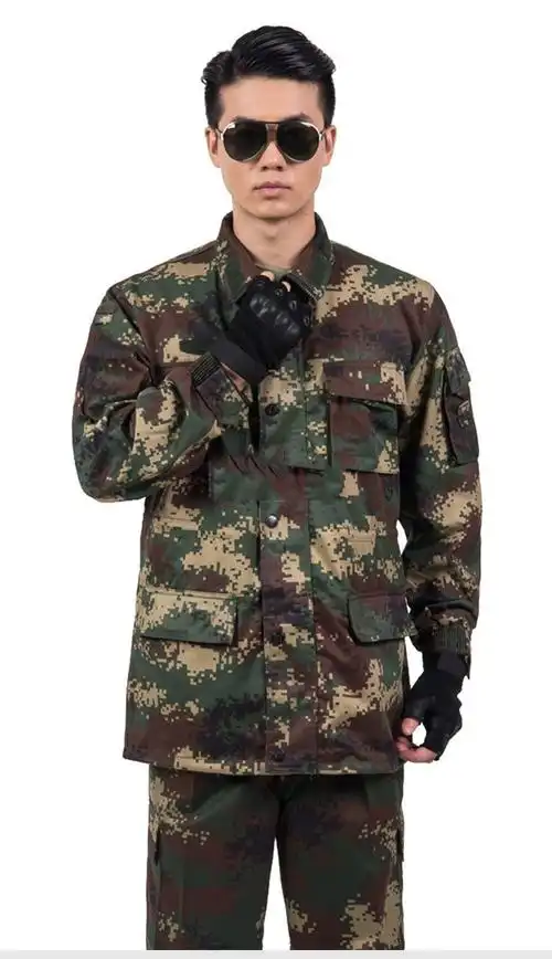正品二火炮兵迷彩服套装男火箭07军春夏季迷彩服训练作训服加厚户外