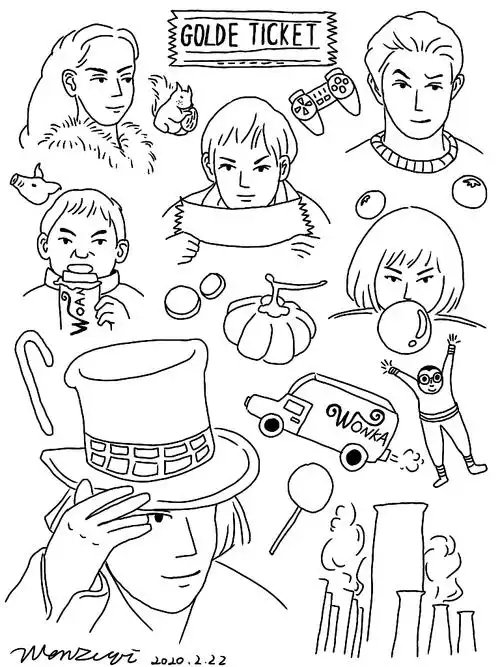 查理和巧克力工厂|插画|创作习作|拾月十一_原创作品-站酷zcool