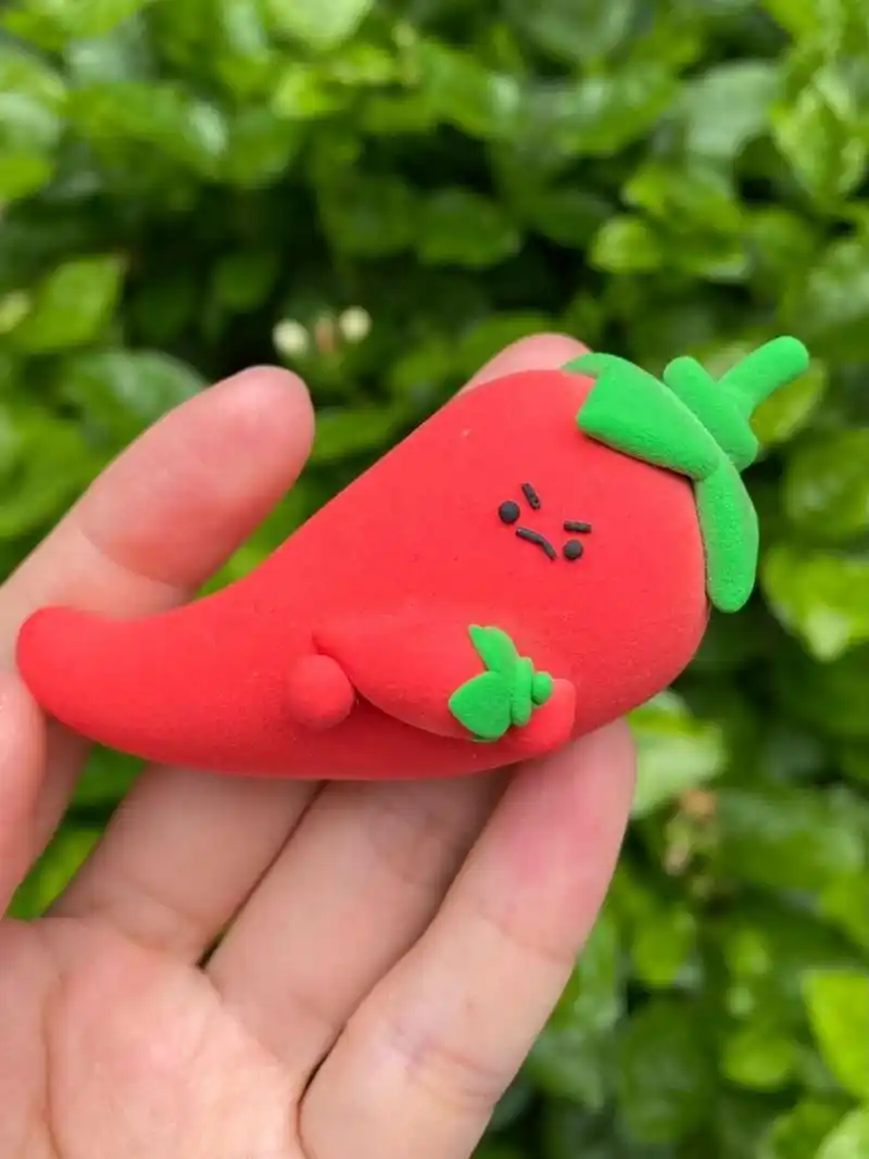 这条命比苦瓜还苦-轻粘土教程 9215尖尖的红辣椒9215超辣