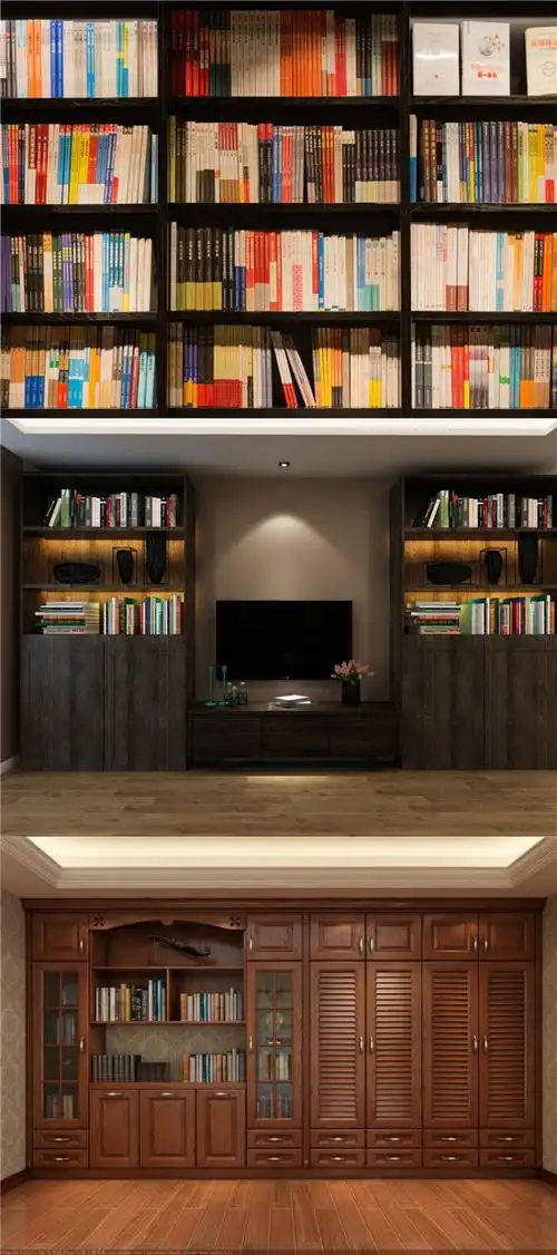 书架背景布3立体书柜直播背景墙讲师主播录视频背景布书架书房拍摄