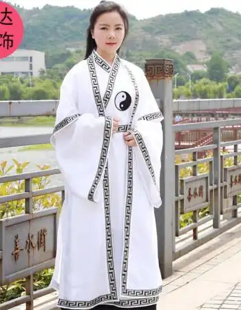 武当长袍道教长褂太极服道服道袍两件套男道衣女道士服装法衣披挂