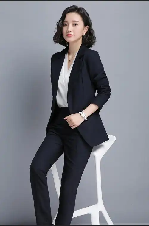 诗璐雅职业装女装套装小西装女2017新款时尚西装套装女西服ol正装工作