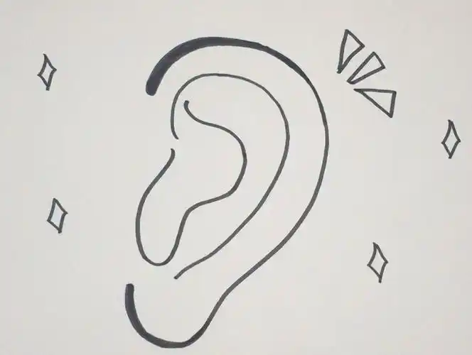 耳朵卡通画简笔画人物