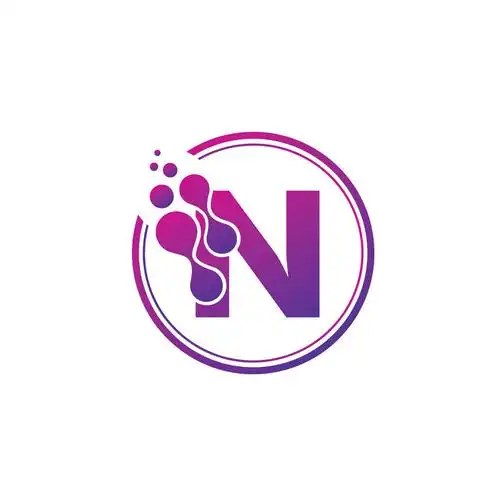 圆点n字母标志可用于技术主题