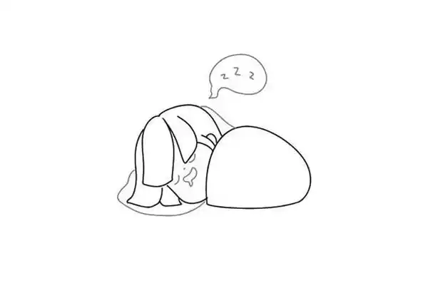 睡觉的小女孩简笔画教程