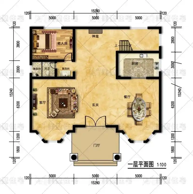 占地199平别墅配八角窗 超大休闲空间,比五星级酒店住得还舒服!