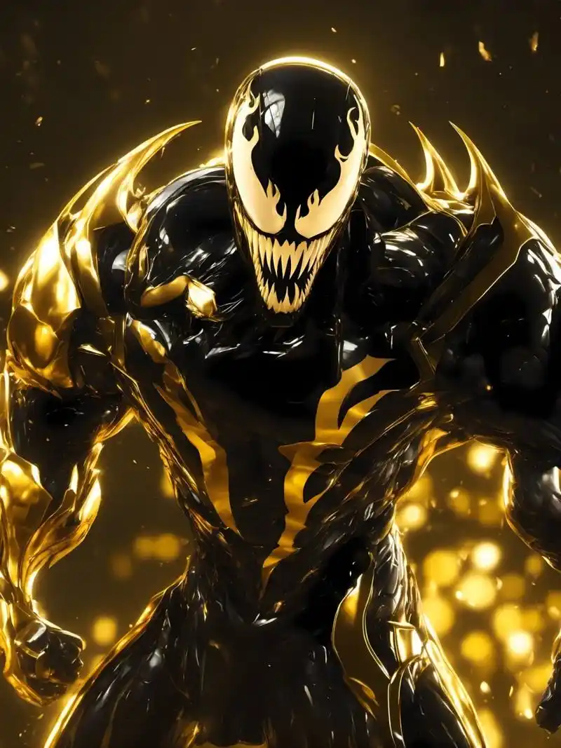 漫威宇宙 毒液 金色战甲 共生体蜘蛛侠